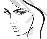 Drawing of woman with BOTOX